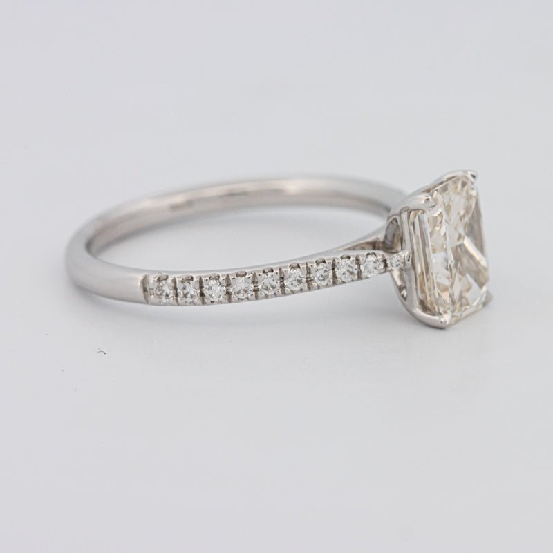 1.50 CT Emerald Cut Solitaire Pavé Ring - ZIZOV DIAMONDS