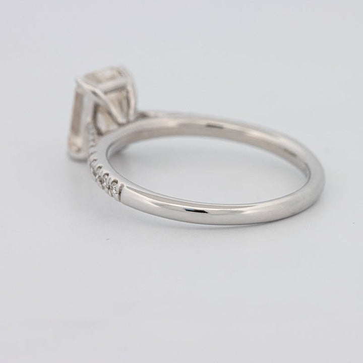 1.50 CT Emerald Cut Solitaire Pavé Ring - ZIZOV DIAMONDS