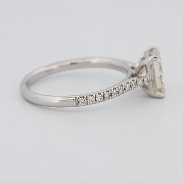 1.50 CT Emerald Cut Solitaire Pavé Ring - ZIZOV DIAMONDS