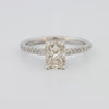 1.50 CT Emerald Cut Solitaire Pavé Ring - ZIZOV DIAMONDS