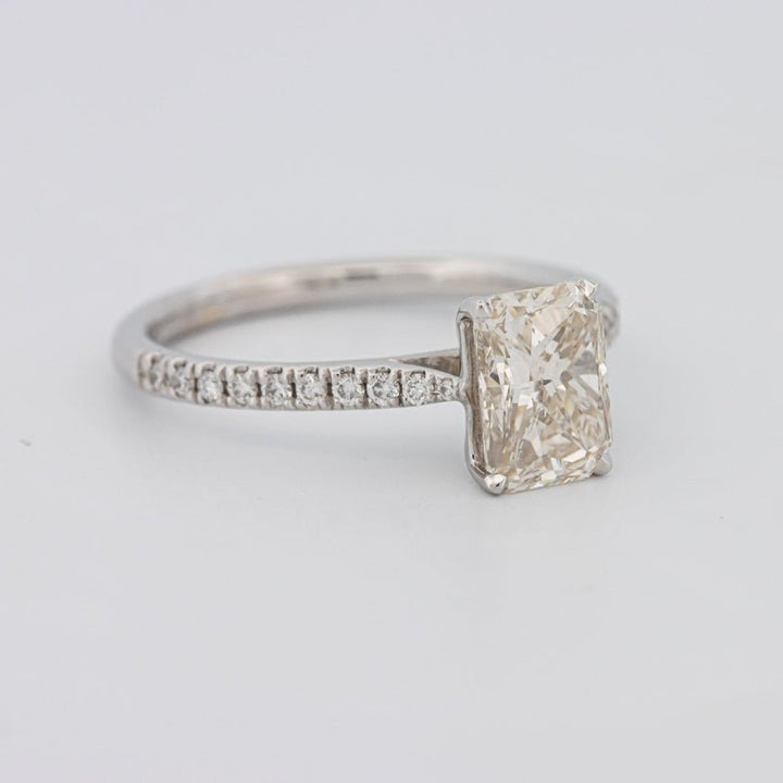 1.50 CT Emerald Cut Solitaire Pavé Ring - ZIZOV DIAMONDS