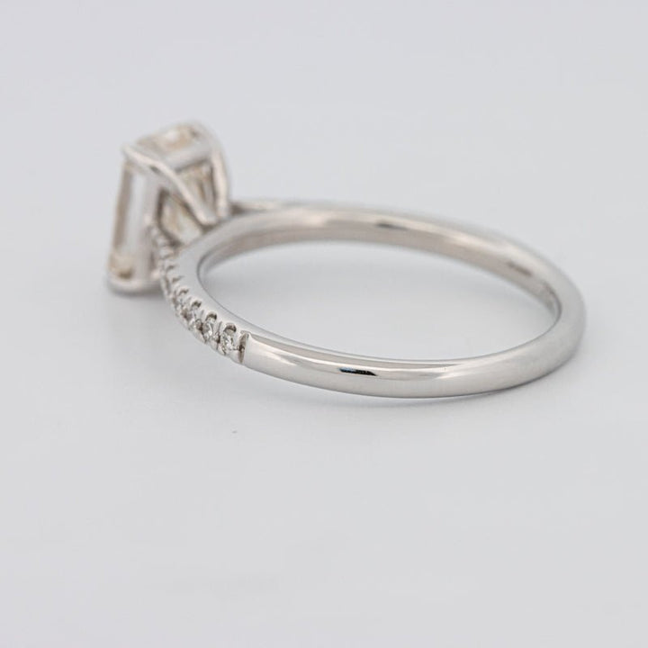 1.50 CT Emerald Cut Solitaire Pavé Ring - ZIZOV DIAMONDS