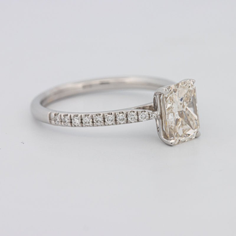 1.50 CT Emerald Cut Solitaire Pavé Ring - ZIZOV DIAMONDS