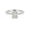 1.50 CT Emerald Cut Solitaire Pavé Ring - ZIZOV DIAMONDS