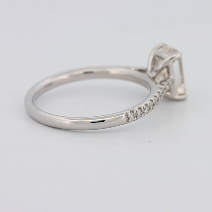 1.50 CT Emerald Cut Solitaire Pavé Ring - ZIZOV DIAMONDS