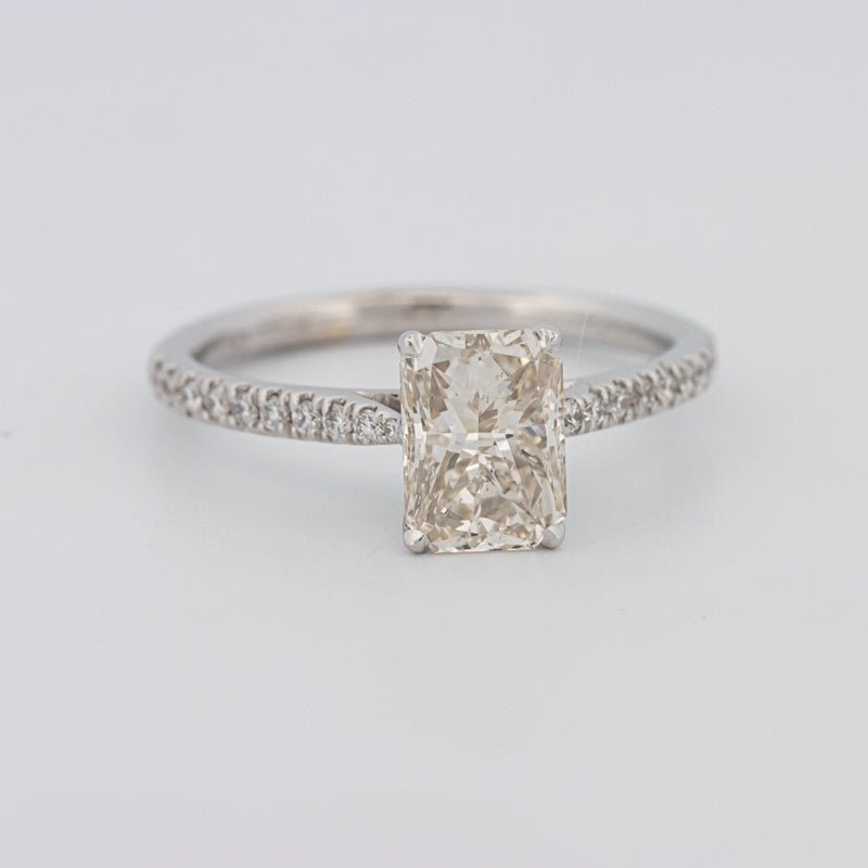1.50 CT Emerald Cut Solitaire Pavé Ring - ZIZOV DIAMONDS