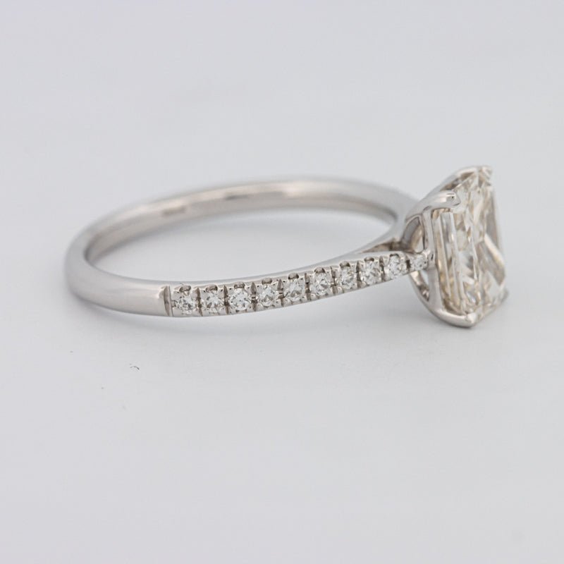 1.50 CT Emerald Cut Solitaire Pavé Ring - ZIZOV DIAMONDS