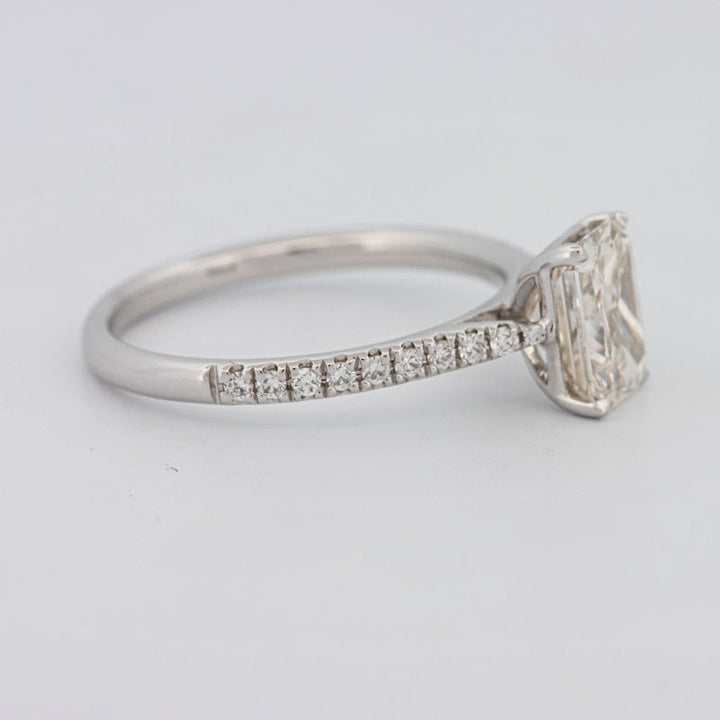 1.50 CT Emerald Cut Solitaire Pavé Ring - ZIZOV DIAMONDS