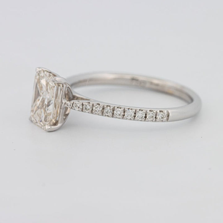 1.50 CT Emerald Cut Solitaire Pavé Ring - ZIZOV DIAMONDS