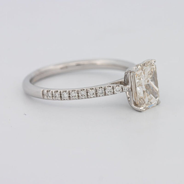 1.50 CT Emerald Cut Solitaire Pavé Ring - ZIZOV DIAMONDS