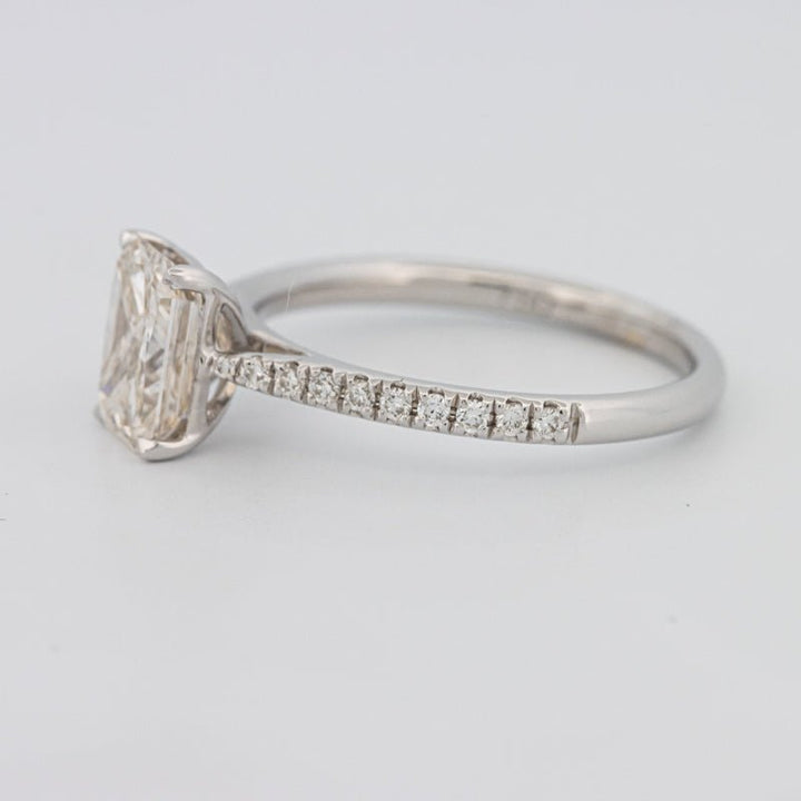 1.50 CT Emerald Cut Solitaire Pavé Ring - ZIZOV DIAMONDS