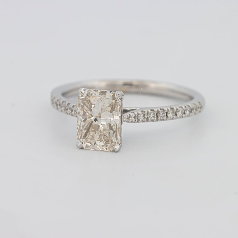 1.50 CT Emerald Cut Solitaire Pavé Ring - ZIZOV DIAMONDS