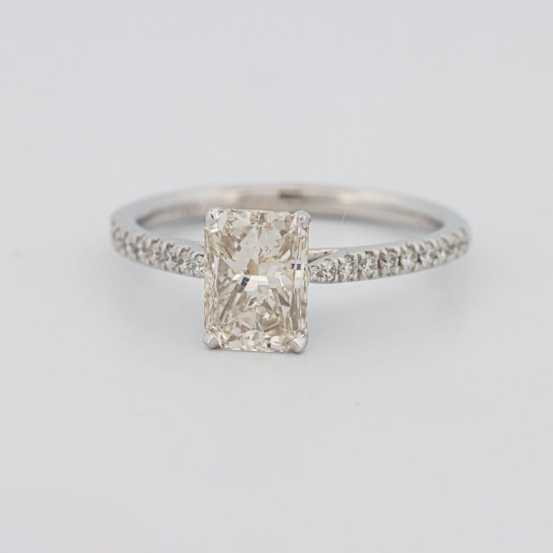 1.50 CT Emerald Cut Solitaire Pavé Ring - ZIZOV DIAMONDS