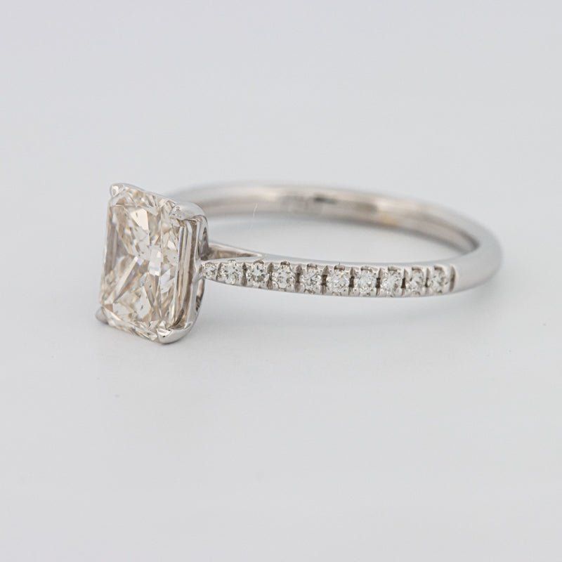 1.50 CT Emerald Cut Solitaire Pavé Ring - ZIZOV DIAMONDS