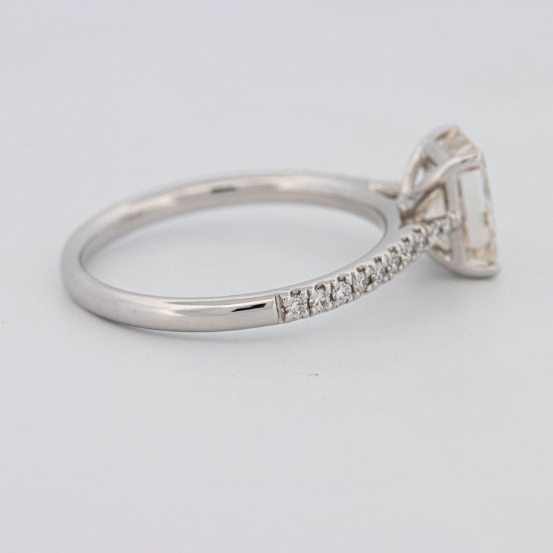 1.50 CT Emerald Cut Solitaire Pavé Ring - ZIZOV DIAMONDS