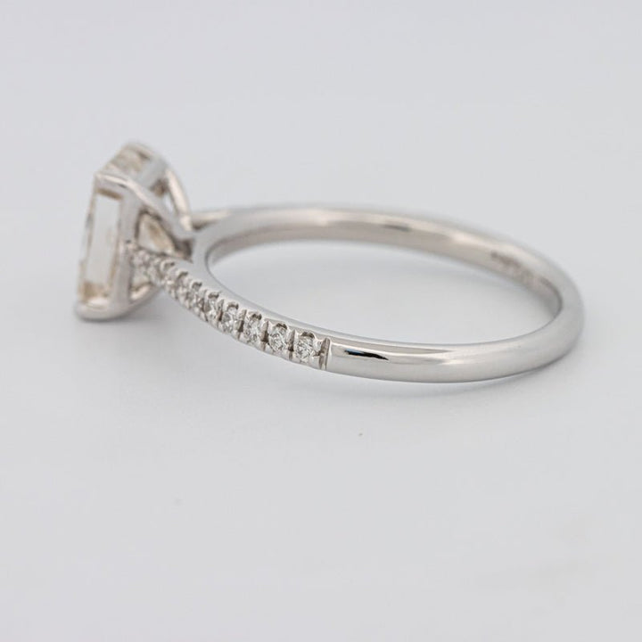 1.50 CT Emerald Cut Solitaire Pavé Ring - ZIZOV DIAMONDS