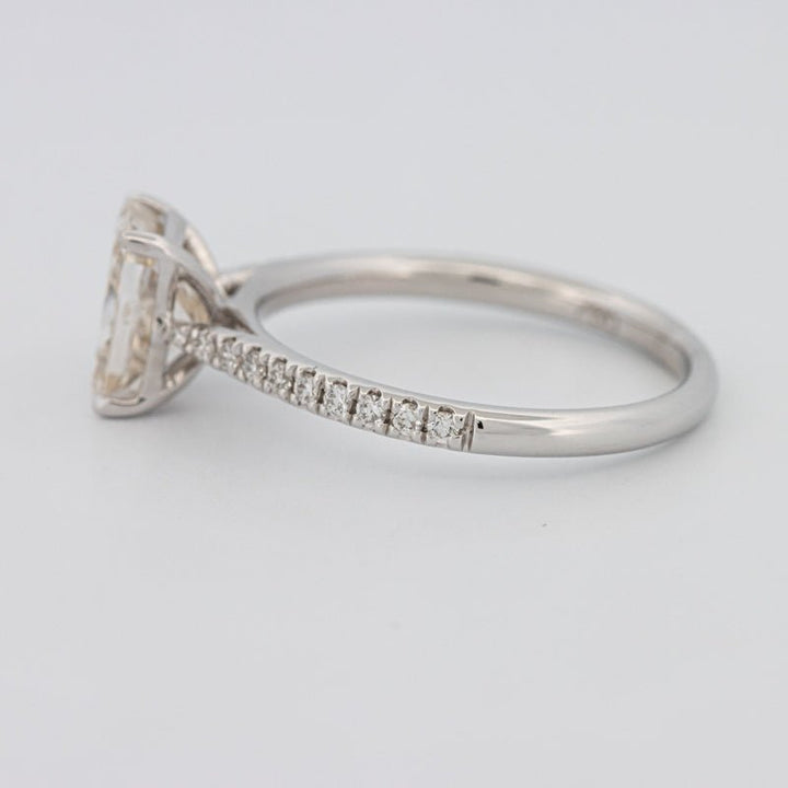 1.50 CT Emerald Cut Solitaire Pavé Ring - ZIZOV DIAMONDS