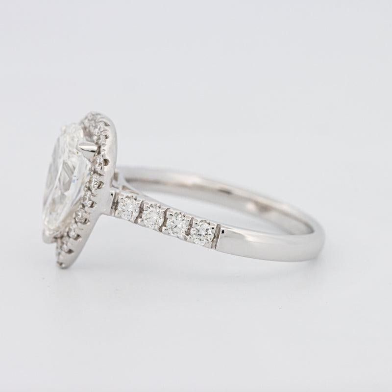 1.50 CT Pear - shape Halo Solitaire - ZIZOV DIAMONDS