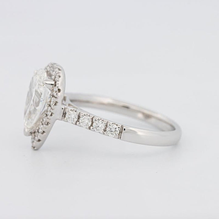 1.50 CT Pear - shape Halo Solitaire - ZIZOV DIAMONDS