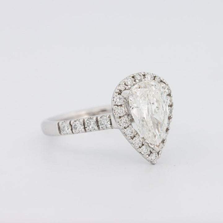 1.50 CT Pear - shape Halo Solitaire - ZIZOV DIAMONDS