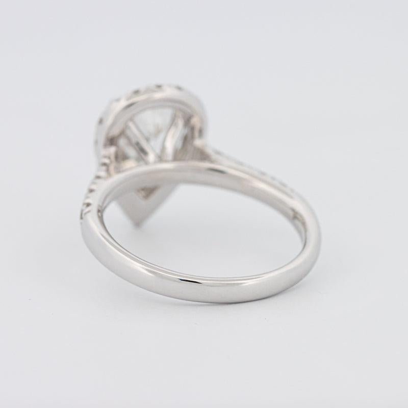 1.50 CT Pear - shape Halo Solitaire - ZIZOV DIAMONDS