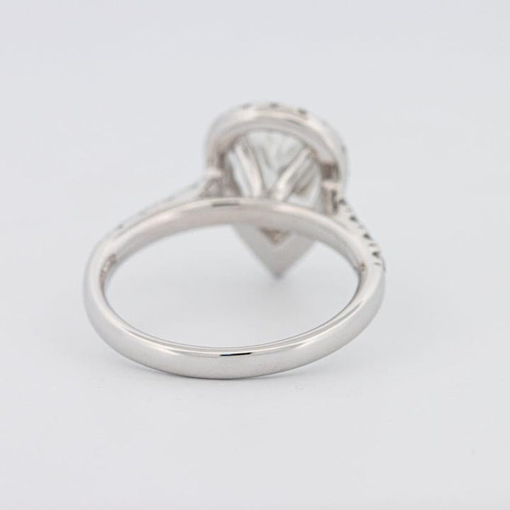 1.50 CT Pear - shape Halo Solitaire - ZIZOV DIAMONDS