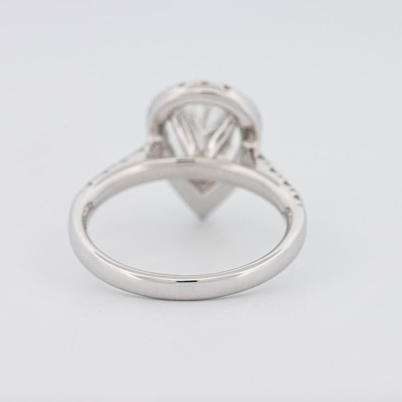 1.50 CT Pear - shape Halo Solitaire - ZIZOV DIAMONDS