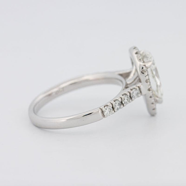 1.50 CT Pear - shape Halo Solitaire - ZIZOV DIAMONDS