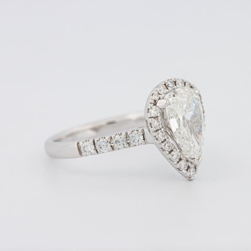 1.50 CT Pear - shape Halo Solitaire - ZIZOV DIAMONDS