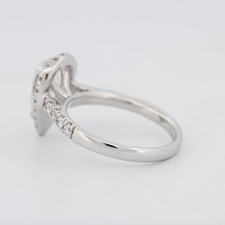 1.50 CT Pear - shape Halo Solitaire - ZIZOV DIAMONDS