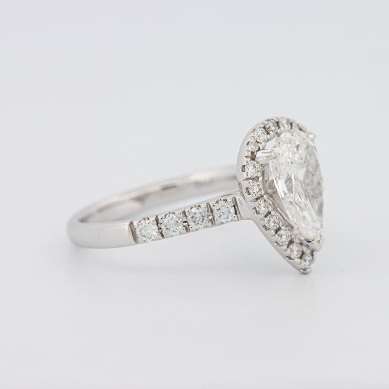 1.50 CT Pear - shape Halo Solitaire - ZIZOV DIAMONDS