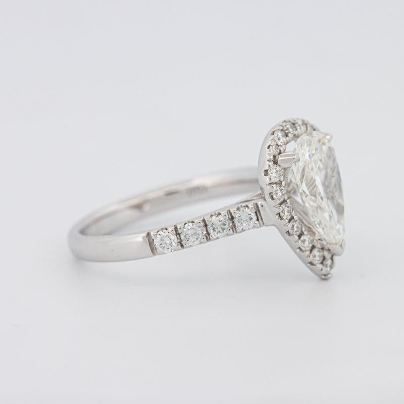 1.50 CT Pear - shape Halo Solitaire - ZIZOV DIAMONDS