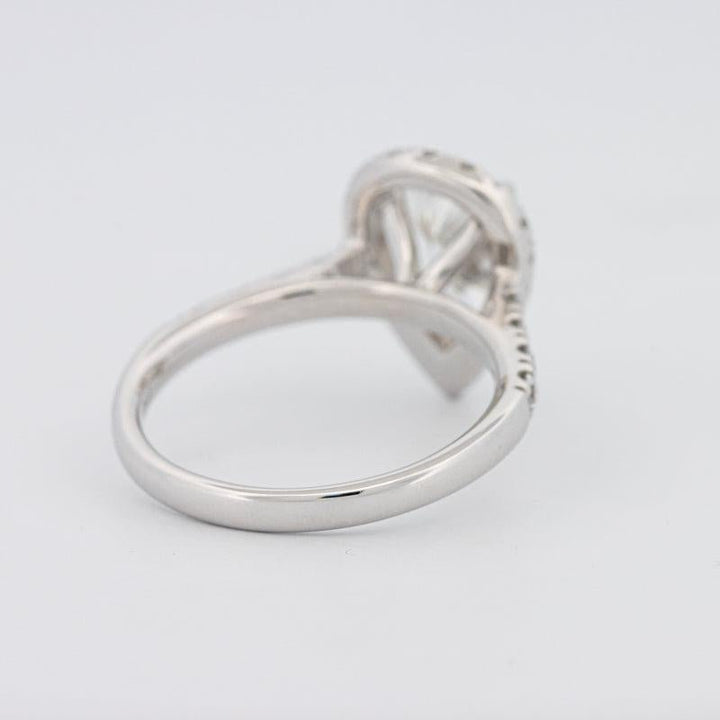 1.50 CT Pear - shape Halo Solitaire - ZIZOV DIAMONDS