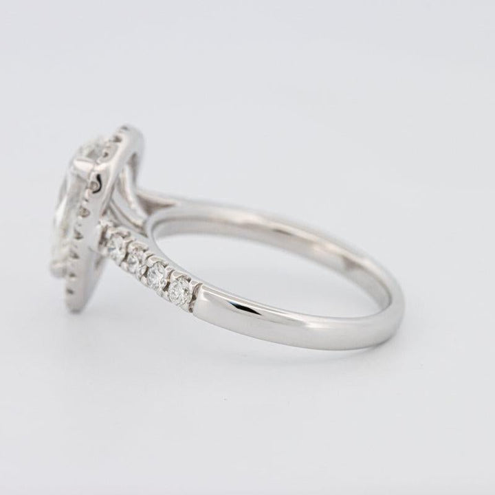 1.50 CT Pear - shape Halo Solitaire - ZIZOV DIAMONDS