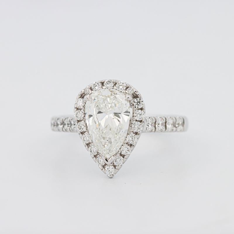 1.50 CT Pear - shape Halo Solitaire - ZIZOV DIAMONDS
