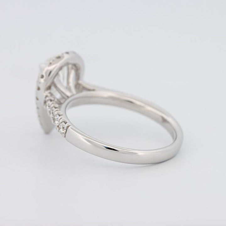 1.50 CT Pear - shape Halo Solitaire - ZIZOV DIAMONDS