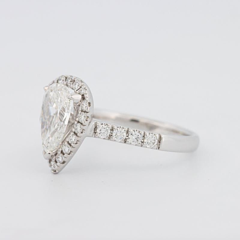 1.50 CT Pear - shape Halo Solitaire - ZIZOV DIAMONDS