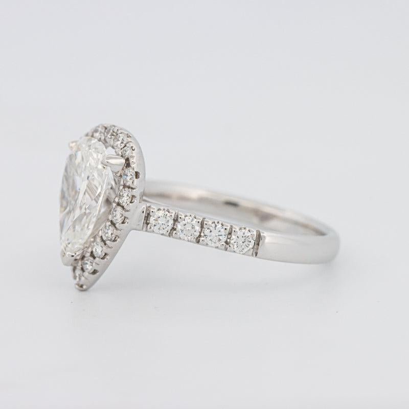 1.50 CT Pear - shape Halo Solitaire - ZIZOV DIAMONDS