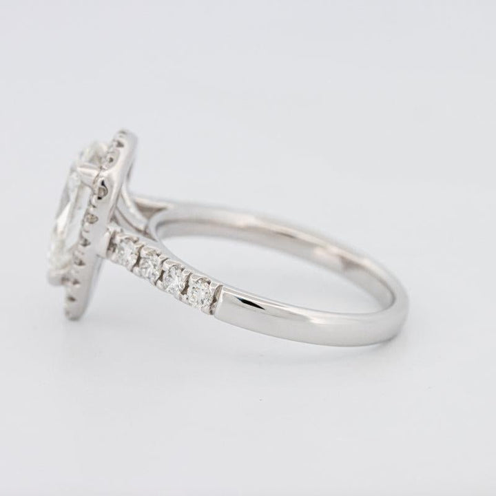 1.50 CT Pear - shape Halo Solitaire - ZIZOV DIAMONDS