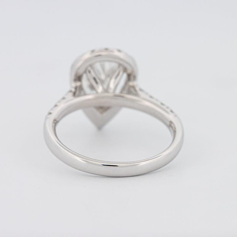 1.50 CT Pear - shape Halo Solitaire - ZIZOV DIAMONDS