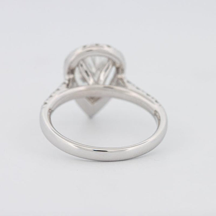 1.50 CT Pear - shape Halo Solitaire - ZIZOV DIAMONDS