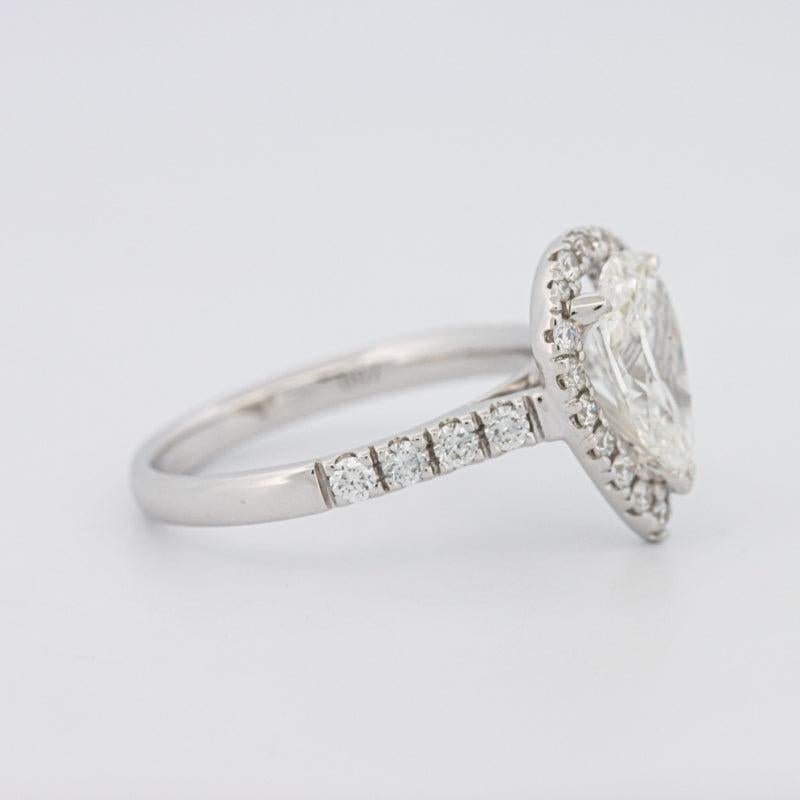 1.50 CT Pear - shape Halo Solitaire - ZIZOV DIAMONDS