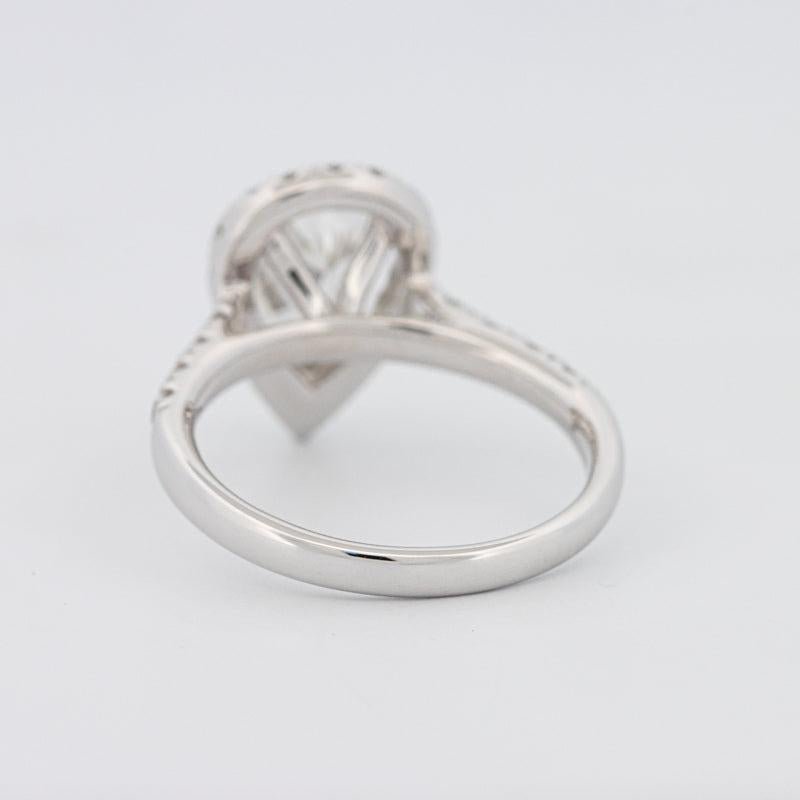 1.50 CT Pear - shape Halo Solitaire - ZIZOV DIAMONDS