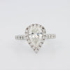 1.50 CT Pear - shape Halo Solitaire - ZIZOV DIAMONDS