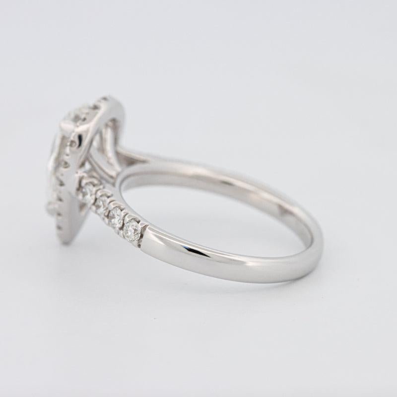1.50 CT Pear - shape Halo Solitaire - ZIZOV DIAMONDS
