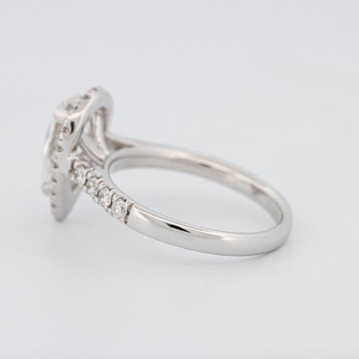 1.50 CT Pear - shape Halo Solitaire - ZIZOV DIAMONDS