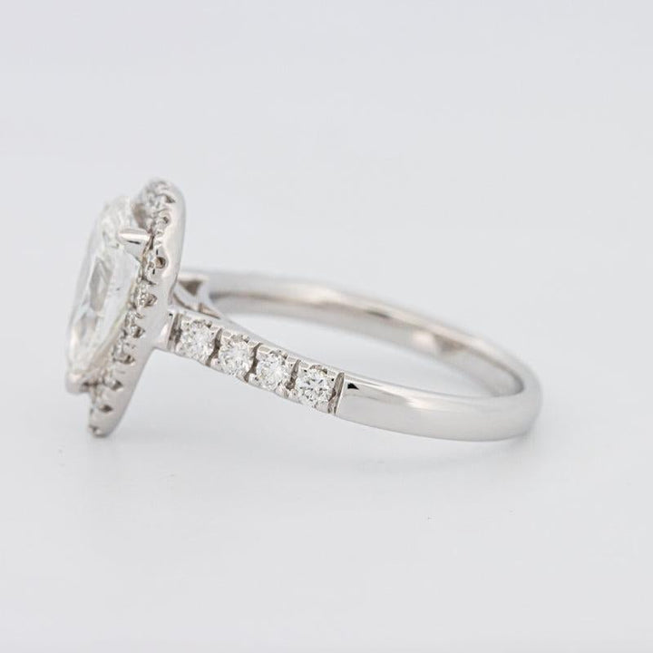 1.50 CT Pear - shape Halo Solitaire - ZIZOV DIAMONDS