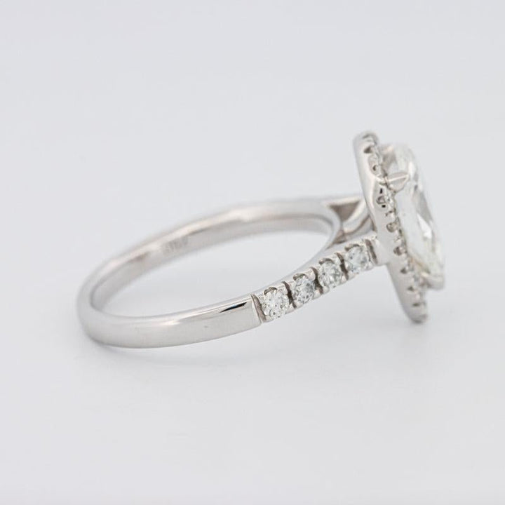 1.50 CT Pear - shape Halo Solitaire - ZIZOV DIAMONDS