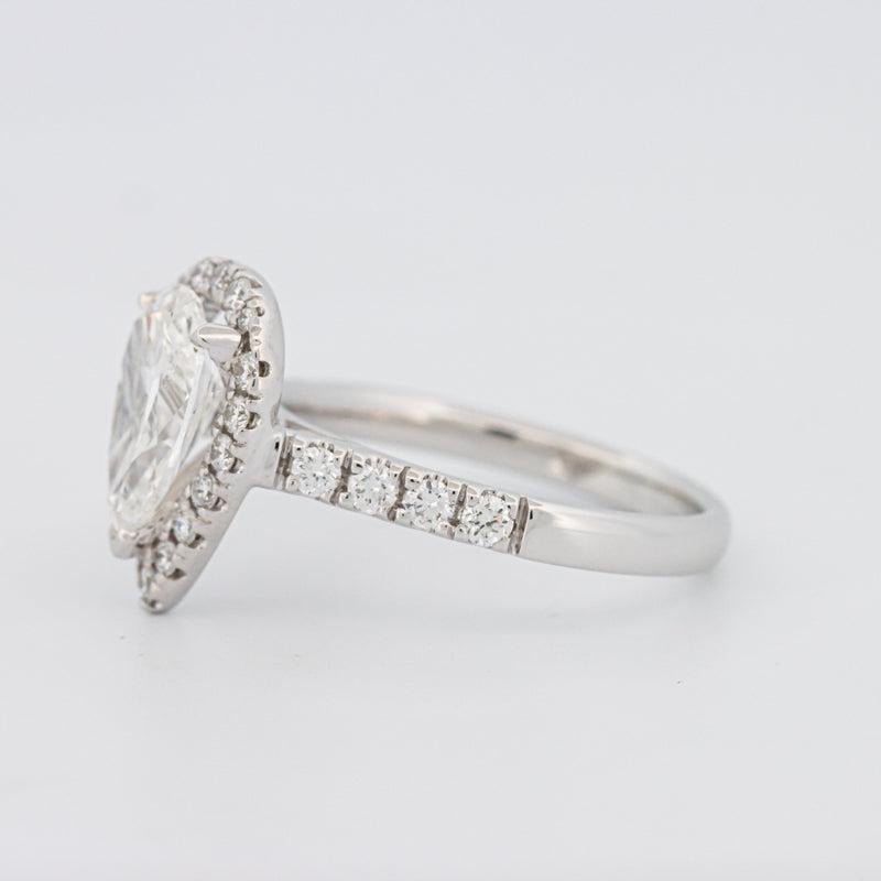 1.50 CT Pear - shape Halo Solitaire - ZIZOV DIAMONDS