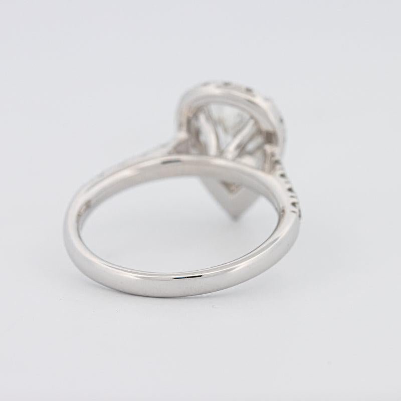 1.50 CT Pear - shape Halo Solitaire - ZIZOV DIAMONDS